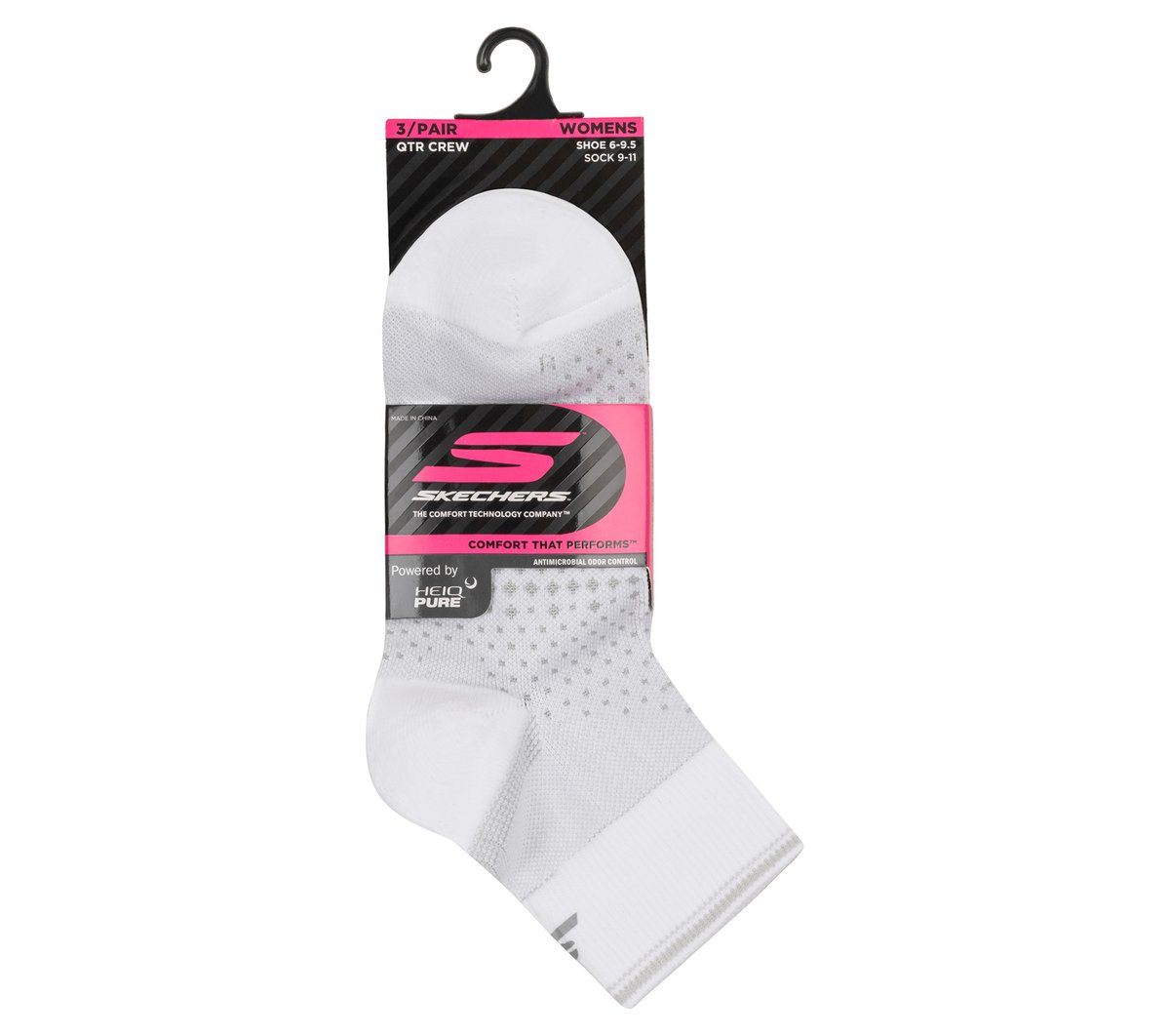 Skechers | 3 Pack Women's Reflective Performance Quarter Socks