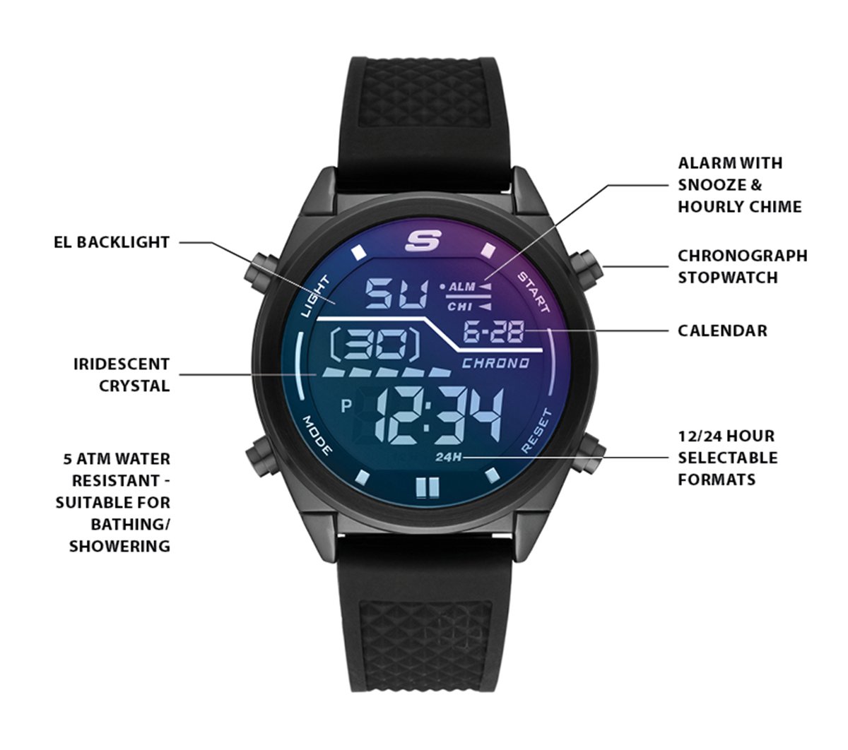 Skechers | Accessories Blue Face Digital Watch