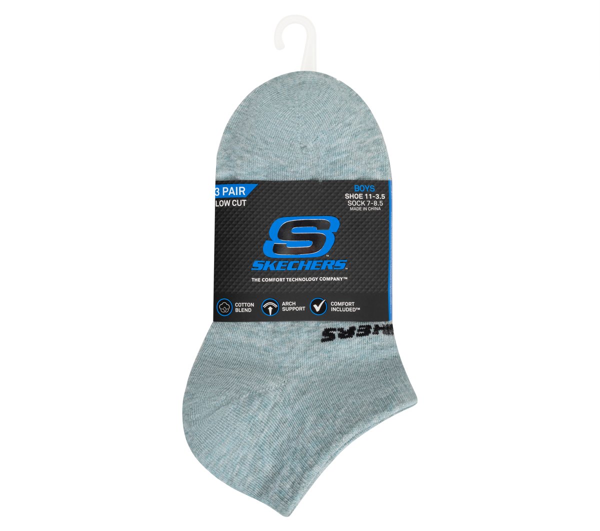 Skechers | 3 Pack Boys' Low Cut Cotton Socks
