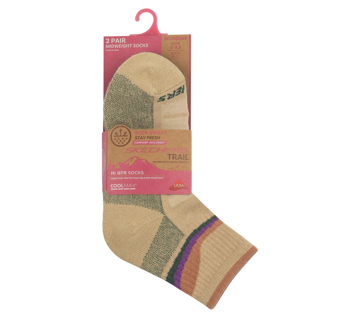 Skechers | 2 Pack Women's Trail Quarter Socks