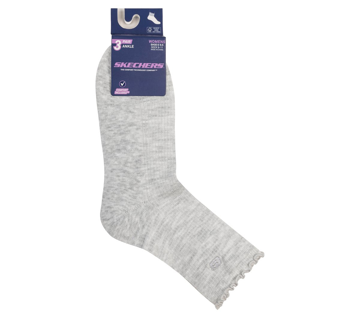 Skechers | 3 Pack Women's Ankle Lettuce Socks