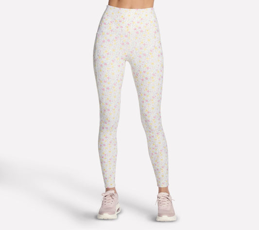 Skechers | GO WALK Rib Floral Full Length High-Waisted Legging
