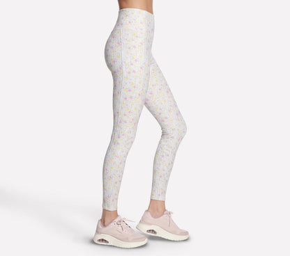 Skechers | GO WALK Rib Floral Full Length High-Waisted Legging