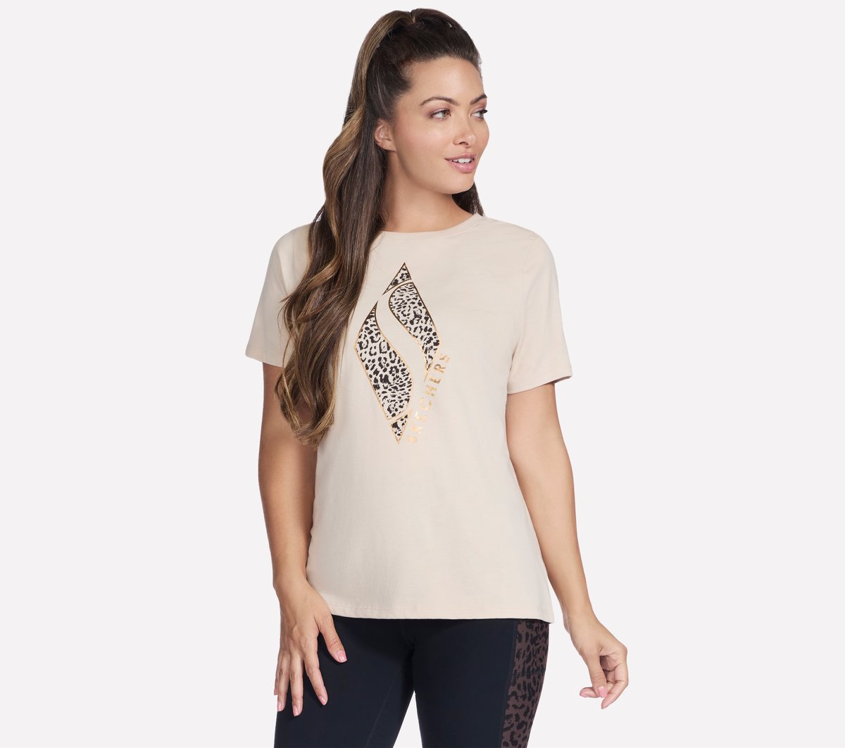 Skechers | Diamond Cheetah Short Sleeve Tee