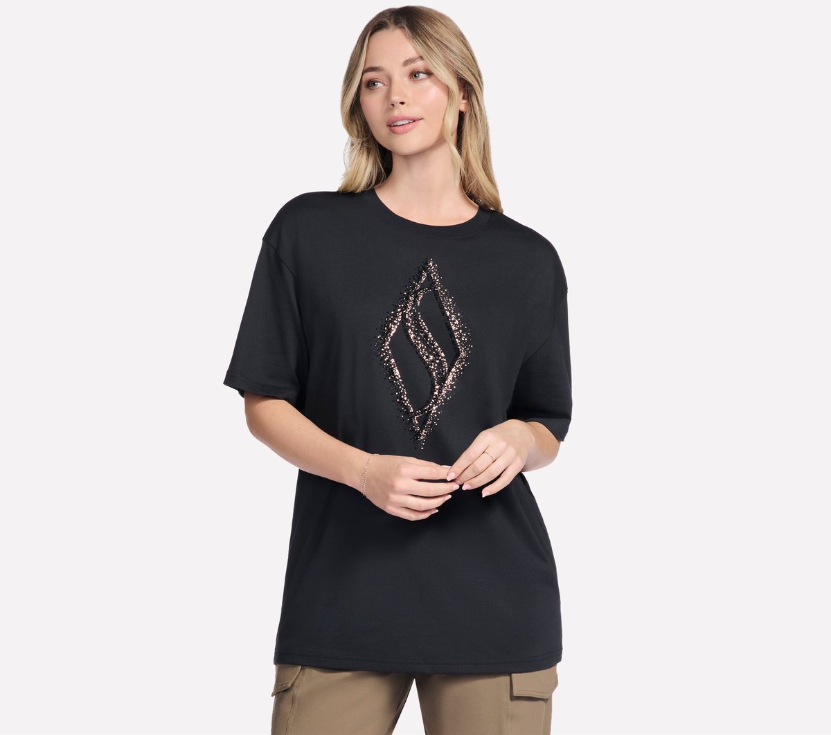 Skechers | Gold Splatter Diamond Short Sleeve Tee