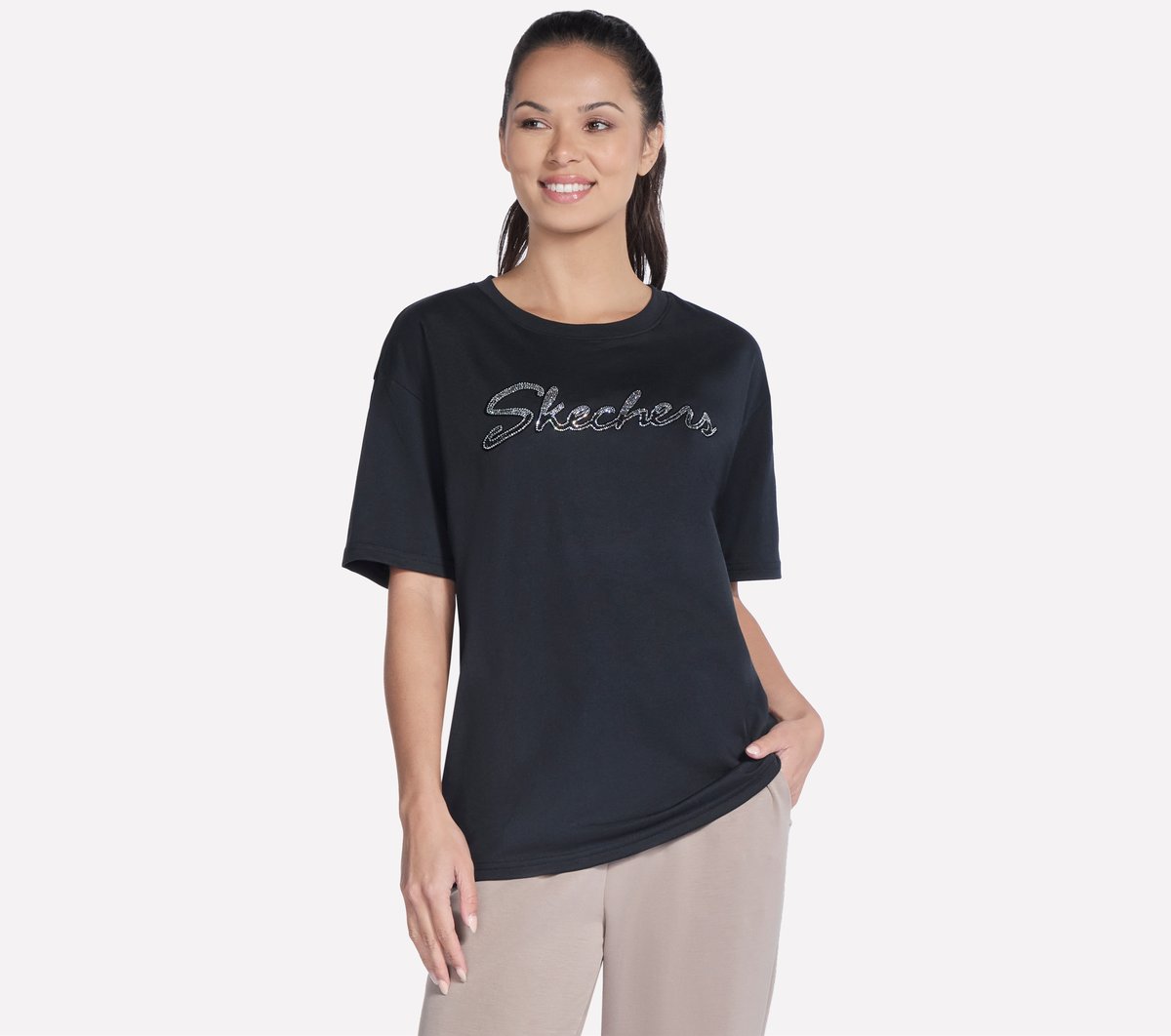 Skechers | Script Diamond Studded Short Sleeve Tee