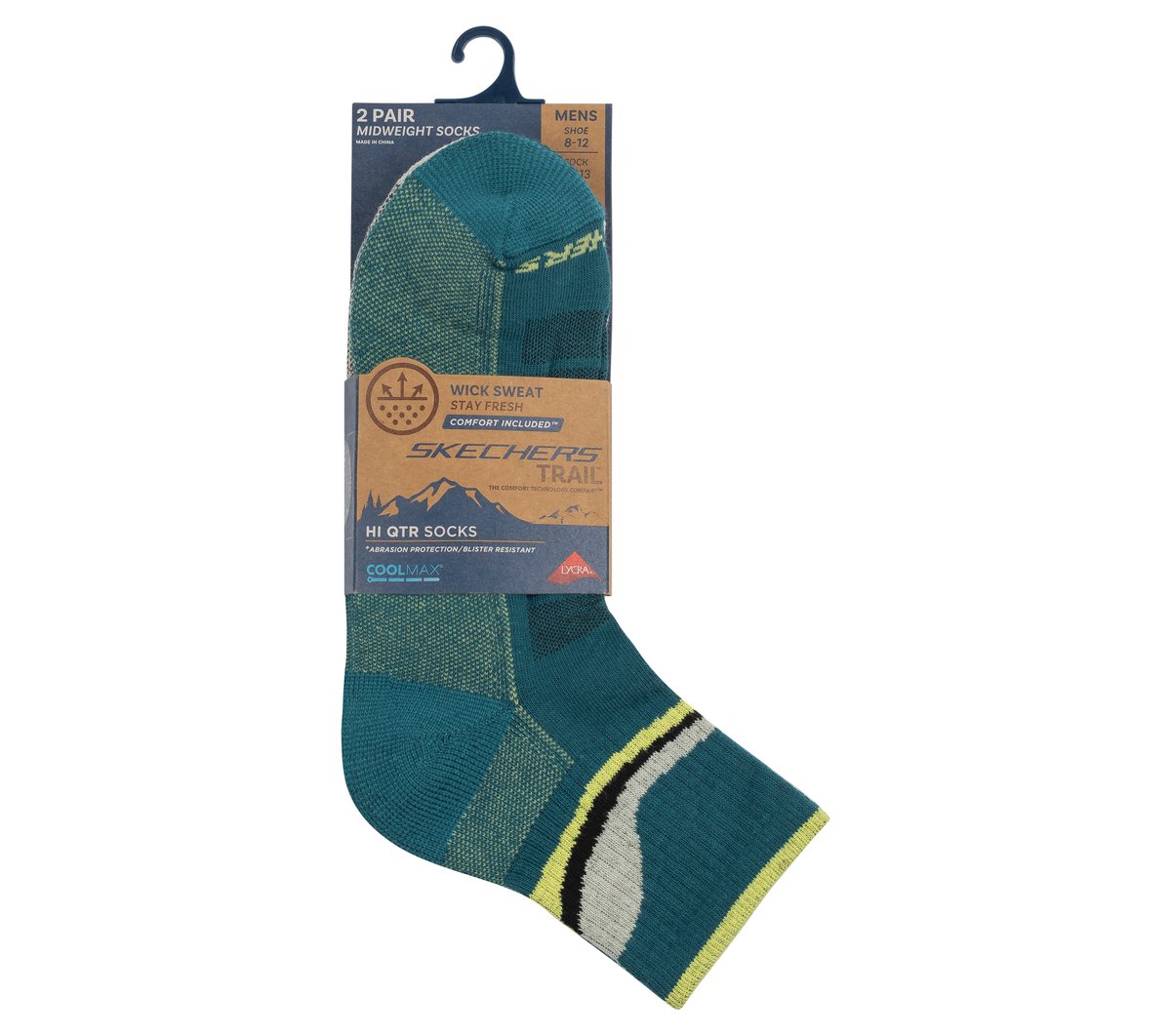 Skechers | 2 Pack Men's Quarter Trail Socks