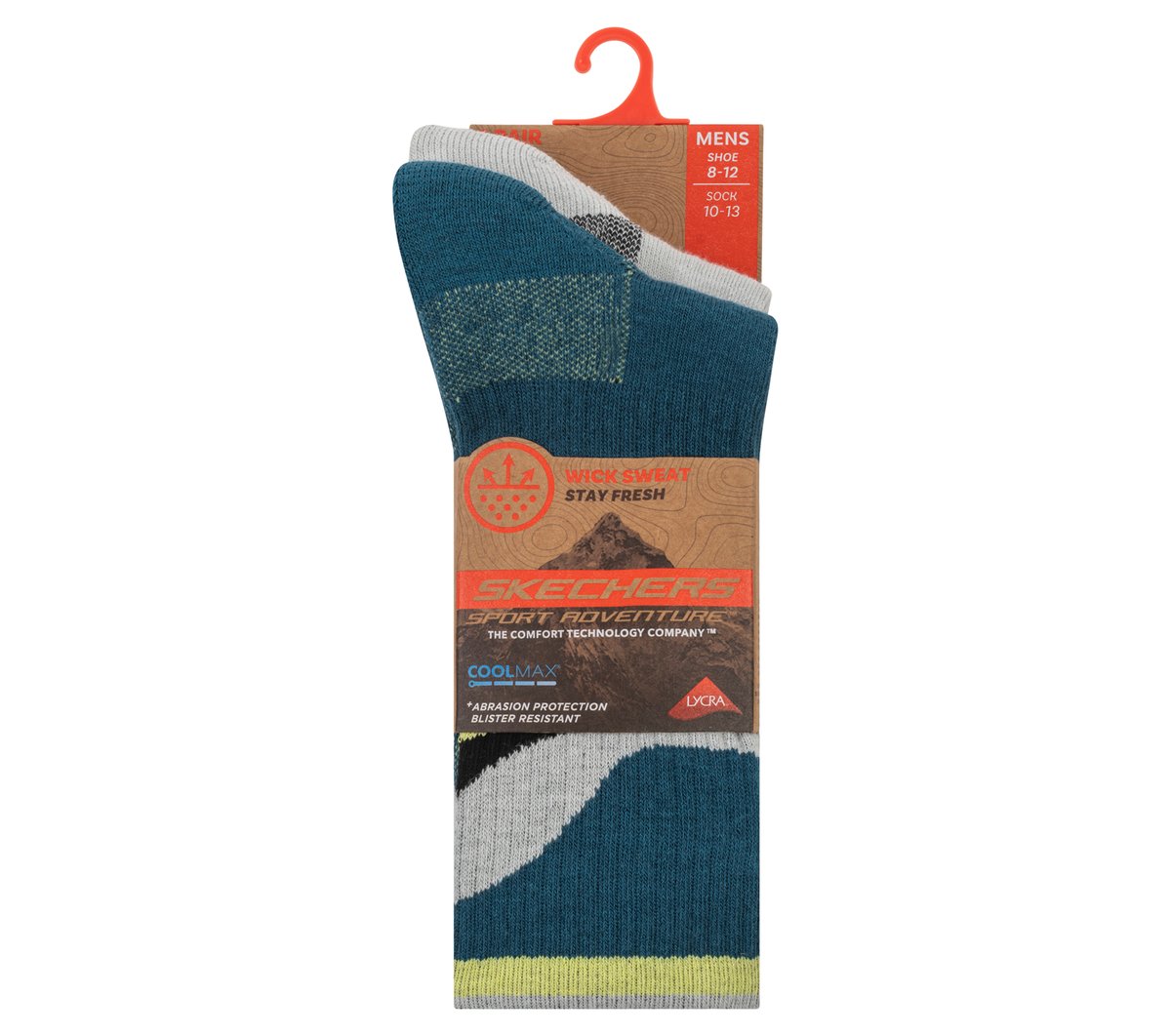 Skechers | 2 Pack Men's Crew Trail Socks