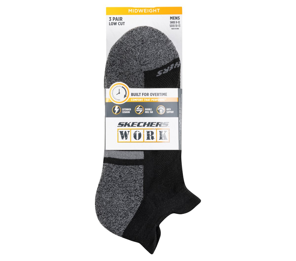 Skechers | Lowcut Heel Tab Work Socks - 3 Pack