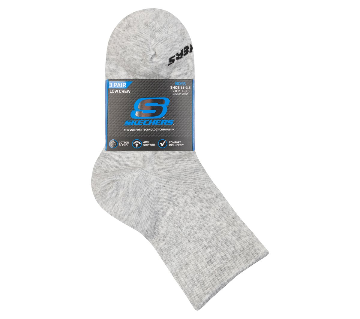 Skechers | 3 Pack Boys' Crew Cotton Socks