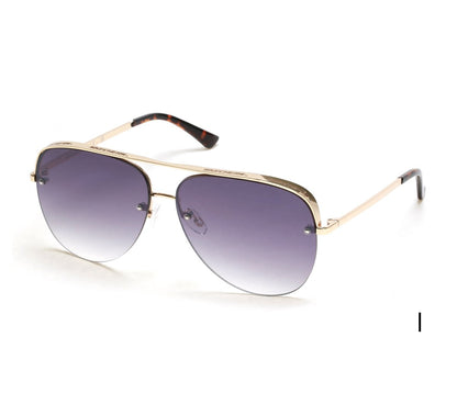 Skechers | Semi-Rimless Metal Aviator