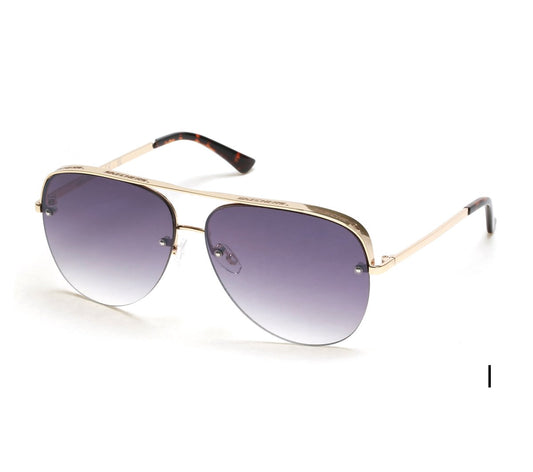 Skechers | Semi-Rimless Metal Aviator