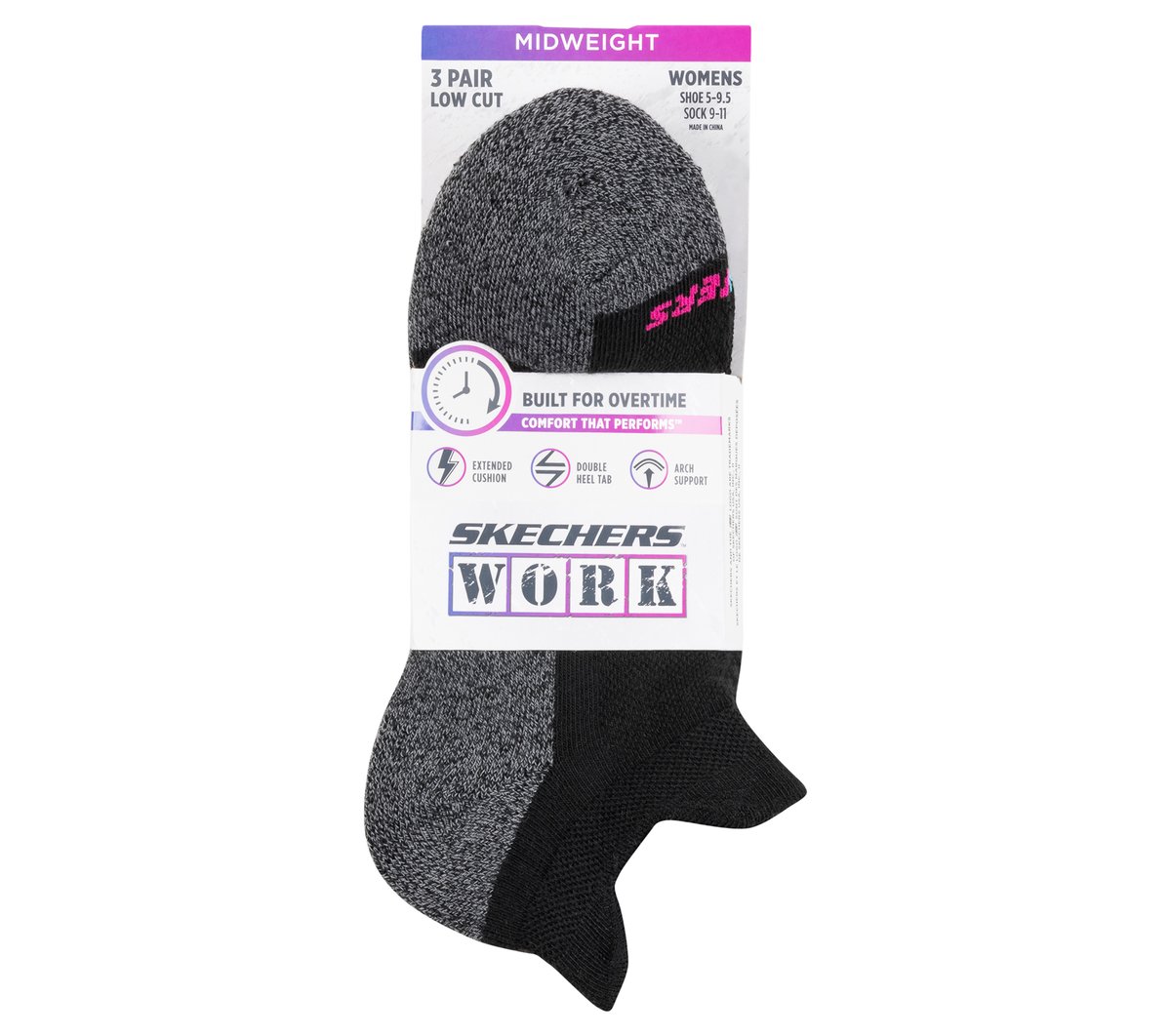 Skechers | Work: Lowcut Heel Tab Socks - 3 Pack