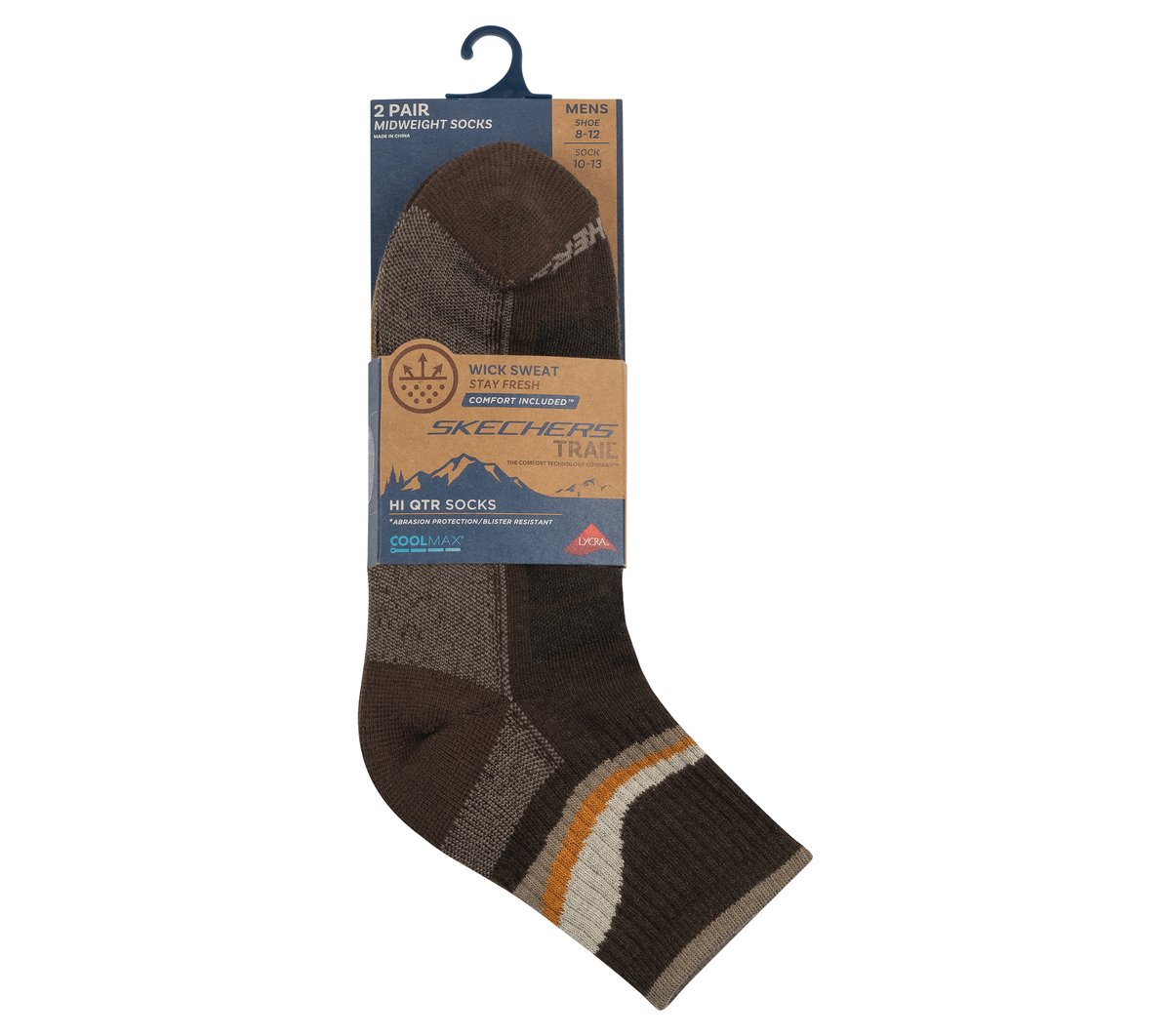 Skechers | 2 Pack Men's Quarter Trail Socks