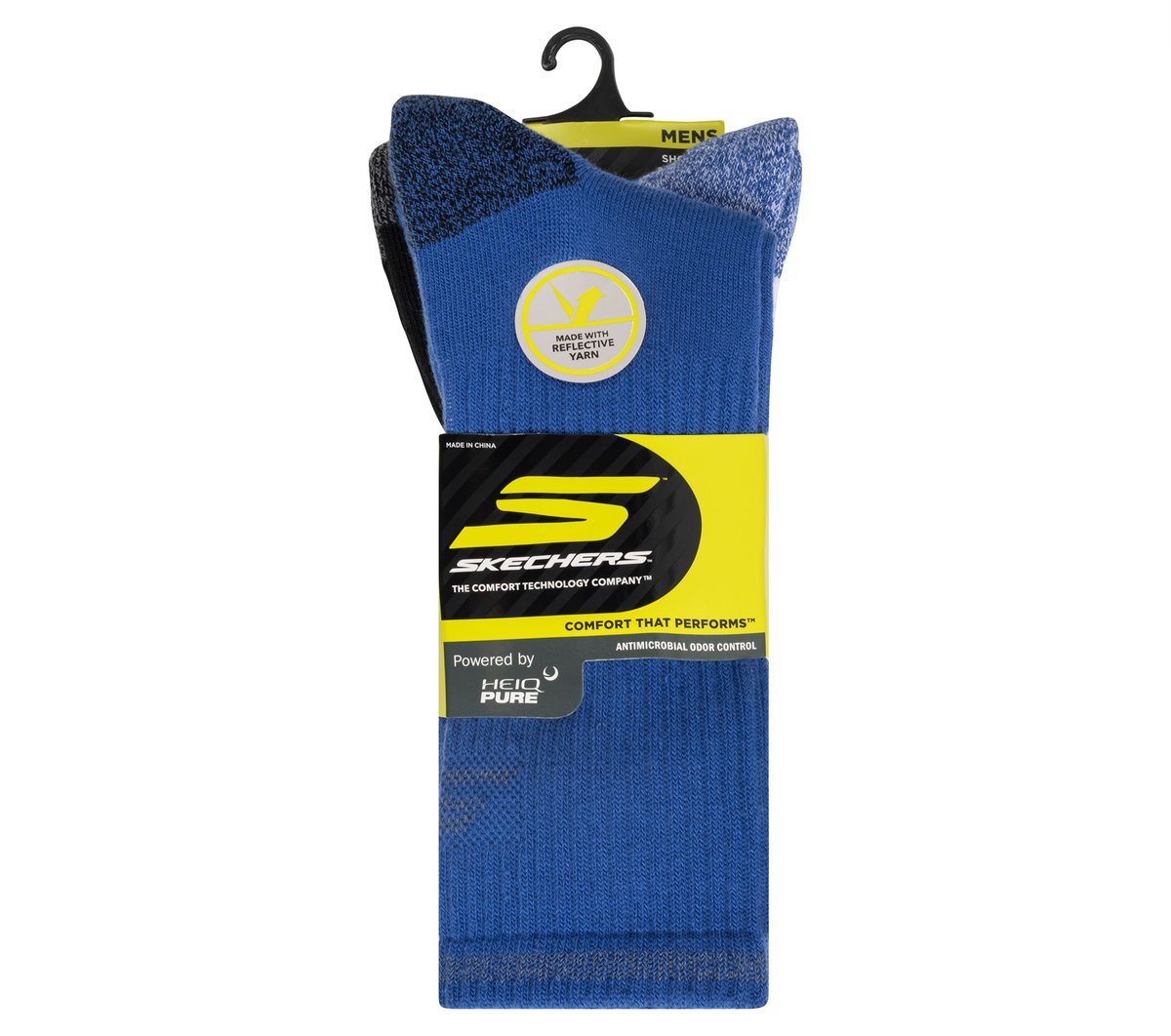 Skechers | 3 Pack Men's Reflective Performance Crew Socks