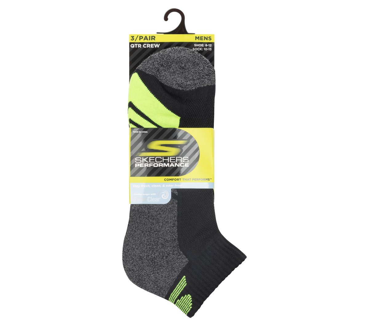 Skechers | 3 Pack Men's Half Terry Quarter Crew Socks