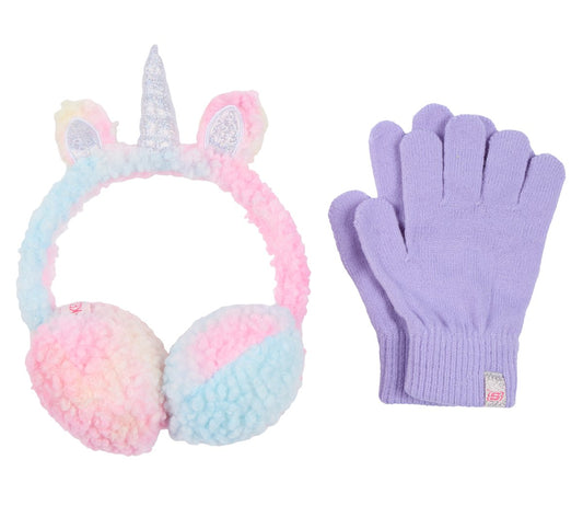 Skechers | Tie Dye Unicorn Earmuff and Glove Set