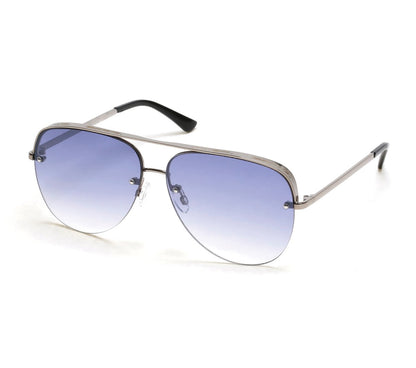 Skechers | Semi-Rimless Metal Aviator